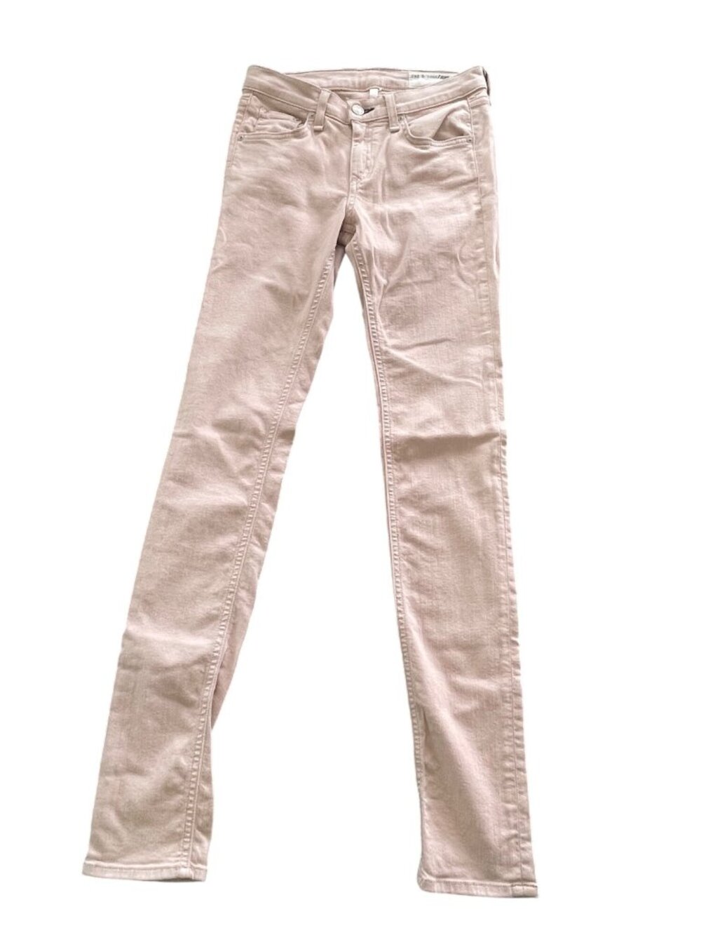 Rag & Bone Womens Light Pink Skinny Jeans Size 25 Cotton Blend Denim